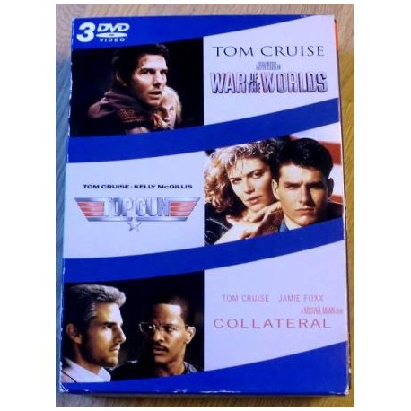 3 x Tom Cruise: Top Gun - Collateral - War of the Worlds DVD