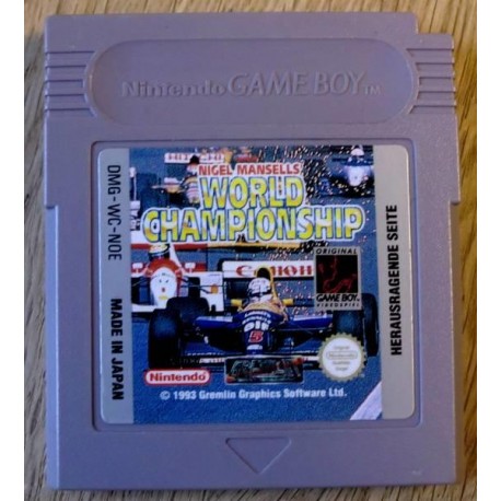 Game Boy: Nigel Mansell's World Championship