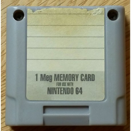 Nintendo 64: 1 MB Memory Card