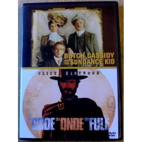 2 x Western - Butch Cassidy and The Sundance Kid og The Good The Bad The Ugly (DVD)