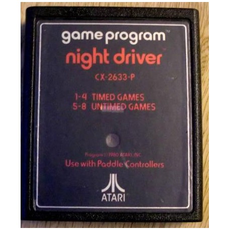 Atari 2600: Night Driver (cartridge)