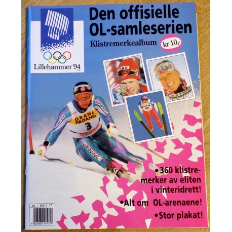 Lillehammer 1994 - Klistremerkealbum - Med stor poster!