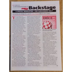 Amiga Format Backstage Newsletter: Issue 125