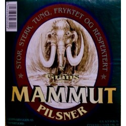 Etiketter: Grans Mammut Pilsner (Grans Bryggeri, Sandefjord)