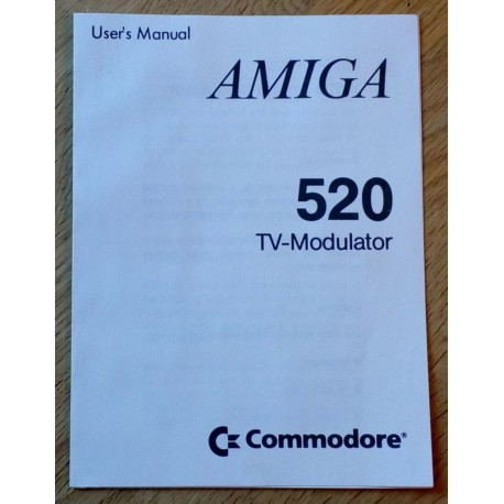 Amiga 520 TV-modulator User's Manual