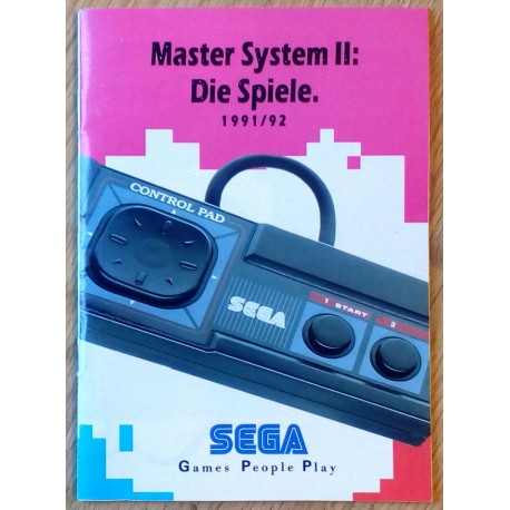 SEGA Master System II: Die Spiele 1991/92
