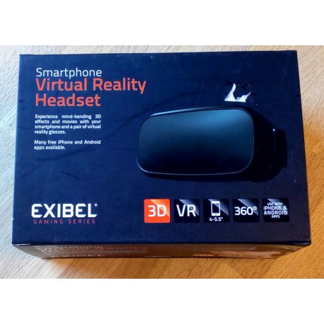 Exibel Smartphone Virtual Reality Headset med støtte for Android og iPhone