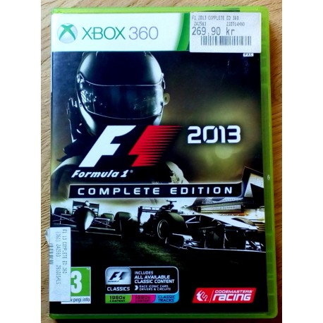 Xbox 360: F1 2013 - Formula 1 Complete Edition (Codemasters Racing)