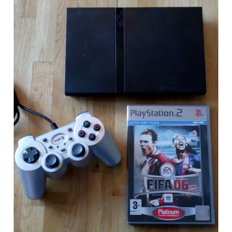 Playstation 2 Slim: Komplett konsoll med spill