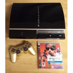 Playstation 3: Komplett konsoll med gullfarget joypad