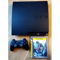 Playstation 3 Slim: Komplett konsoll med Assassin's Creed
