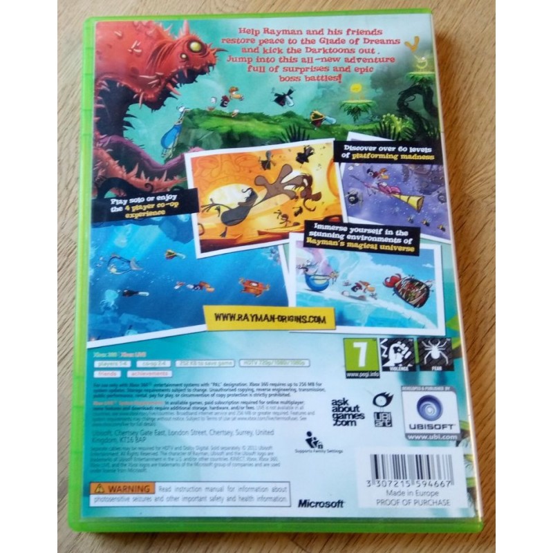 Rayman Origins Edition Collector Xbox 360 Complet TBE