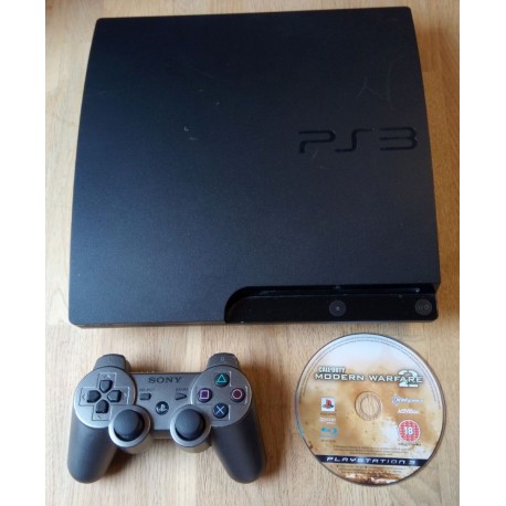 Playstation 3 Slim - 160 GB - Komplett konsoll med spill