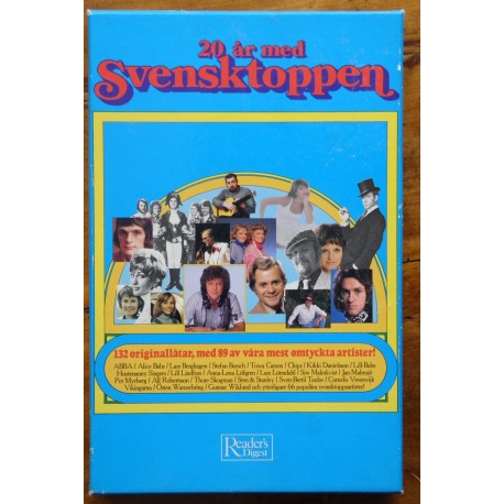 20 år med Svensktoppen- 4 kassetter i boks