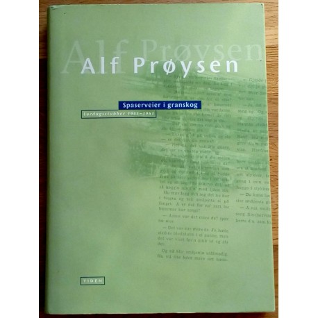 Alf Prøysen: Spaserveier i granskog - Lørdagsstubber 1951-1961