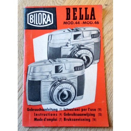 Bilora - Bella Mod. 44 - Mod. 46 - Bruksanvisning