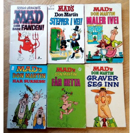 MAD's Don Martin - 6 x pocketbøker selges samlet