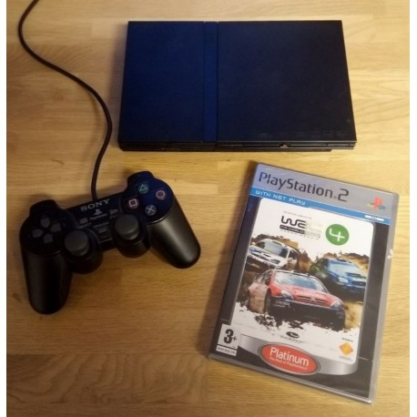 Playstation 2 Slim: Komplett konsoll med WRC 4