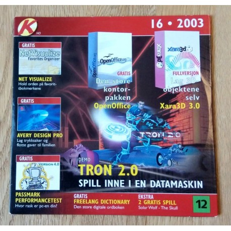 Komputer for alle: Cover-CD - 2003 - Nr. 16 - OpenOffice og Xara3D - PC