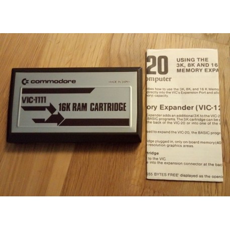 VIC-20 - 16K RAM Cartridge - I eske med manual