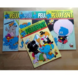 Pellefant - 5 x blader fra 1980 til 1982