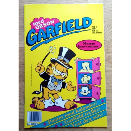 Garfield - Med Orson - 1991 - Nr. 1 - Med poster midt i bladet!