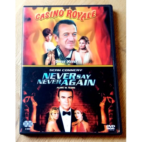 2 x James Bond: Casino Royale og Never Say Never Again (DVD)