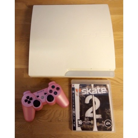Sony Playstation 3 Slim - 298 GB - Hvit - Komplett konsoll med spill