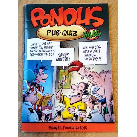 Pondus Pub-Quiz - Bilag til Pondus 6/2015