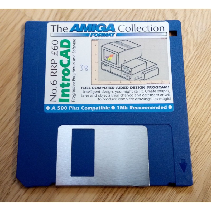 AMIGA floppy-Amiga formato coverdisk 38a-LA COLLEZIONE 06-introcad 