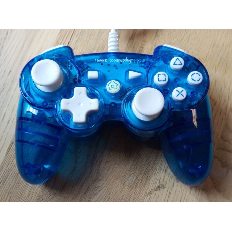 Playstation 3: Rock Candy - Kablet - Blå håndkontroll