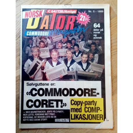 Nya Dator Magazin - C64/128/Amiga - 1989 - Nr. 5 - Sølvguttene er Commodore Coret