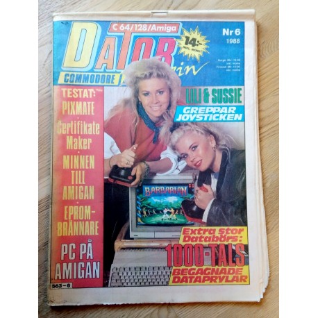 Dator Magazin - C64/128/Amiga - 1988 - Nr. 6 - Lili & Sussie greppar joysticken