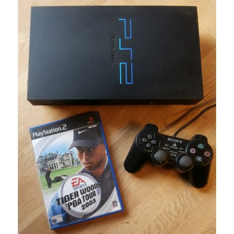 Playstation 2: Komplett konsoll med Tiger Woods PGA Tour 2003