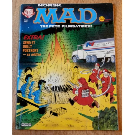 Norsk MAD: 1987 - Nr. 6 - Med postkort midt i bladet!