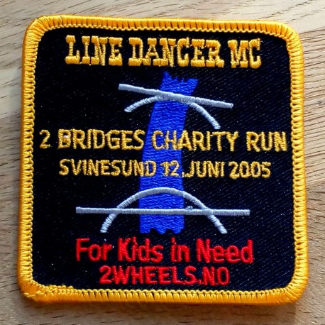 Tøymerke: Line Dancer MC - 2 Bridges Charity Run Svinesund 12. juni 2005