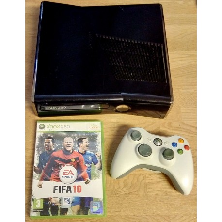 Xbox 360 S - 250 GB lagring - Komplett med FIFA 10