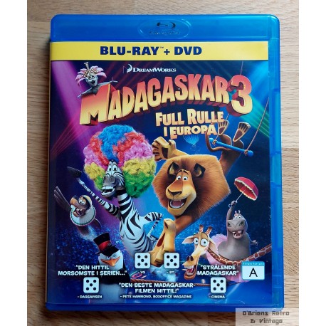 Madagaskar 3 - Full rulle i Europa - Blu-ray + DVD