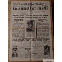 Sandefjords Presse - 2. mai 1945 - Avis