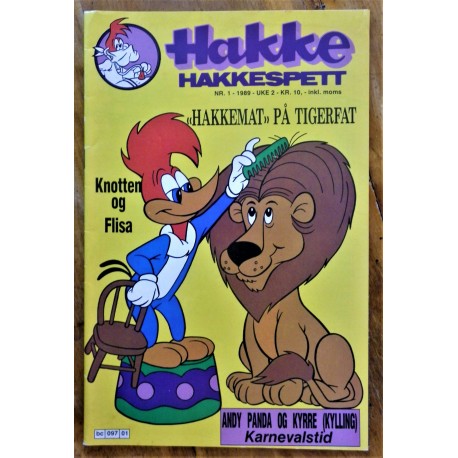 Hakke Hakkespett- Hakkemat på tigerfat- Nr. 1- 1989