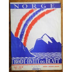 Noteblad- Norge i rødt hvitt og blått