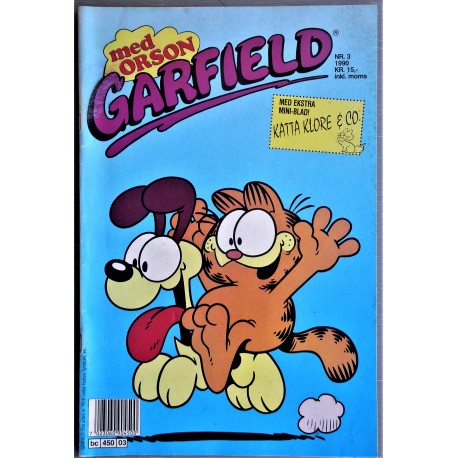 Garfield med Orson- Nr. 3- 1990- Med ekstra blad!