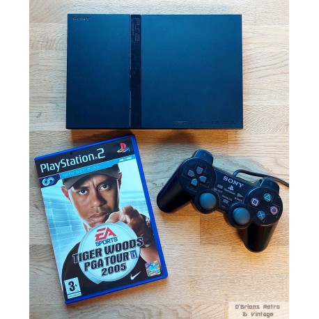 Playstation 2 Slim - Komplett konsoll med Tiger Woods PGA Tour 2005