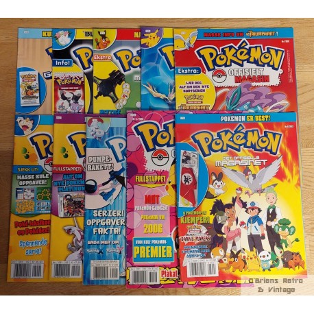 10 x Pokemon-magasiner selges samlet