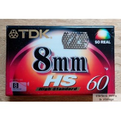 TDK 8mm HS High Standard 60 - 8 PAL/SECOM