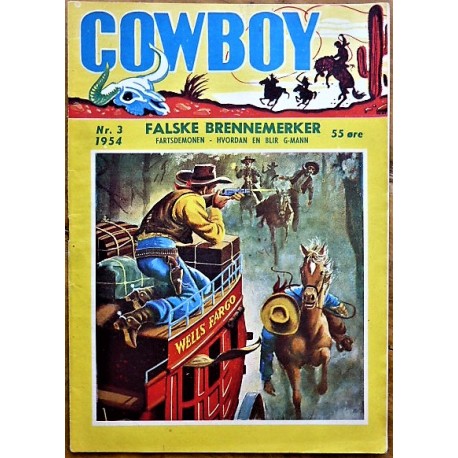 Cowboy- Nr. 3- 1954- Falske brennemerker