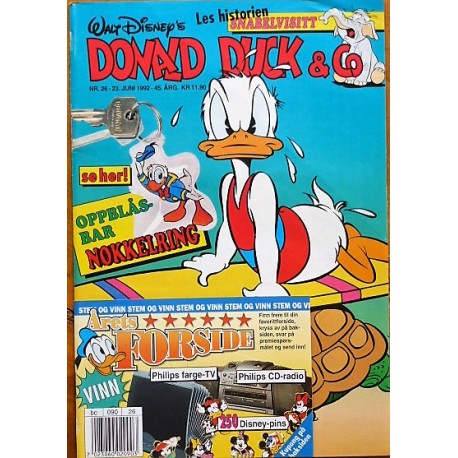 Donald Duck & Co- Nr. 26- 1992- Med bilag