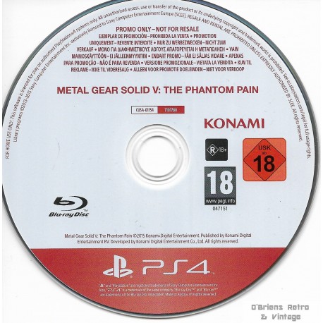 Playstation 4: Metal Gear Solid V: The Phantom Pain (Konami)