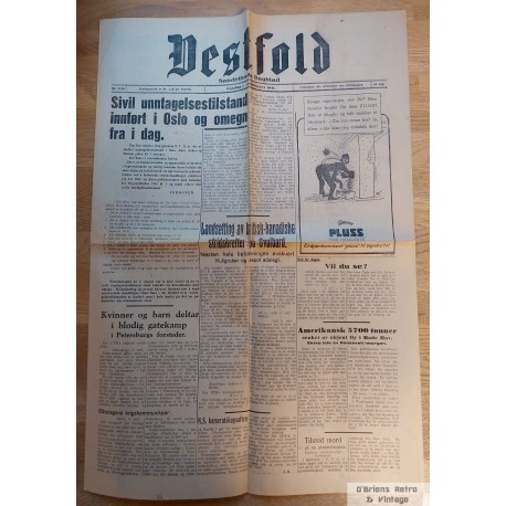 Vestfold - Sandefjords Dagblad - 1941 - 1. september