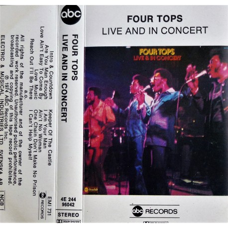 Four Tops: Live And In Concert (kassett)